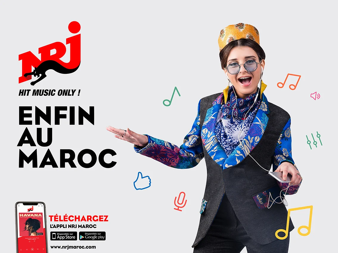 Visuel de campagne pour NRJ Maroc